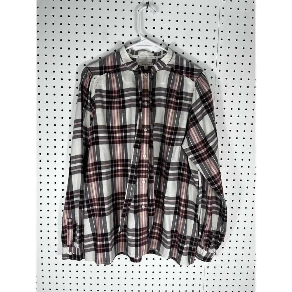 Barbour plaid flannel top